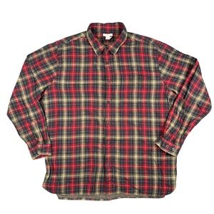Carbon 2 Cobalt Mens XL Flannel Button Down Shirt Red Black Plaid Long Sleeve